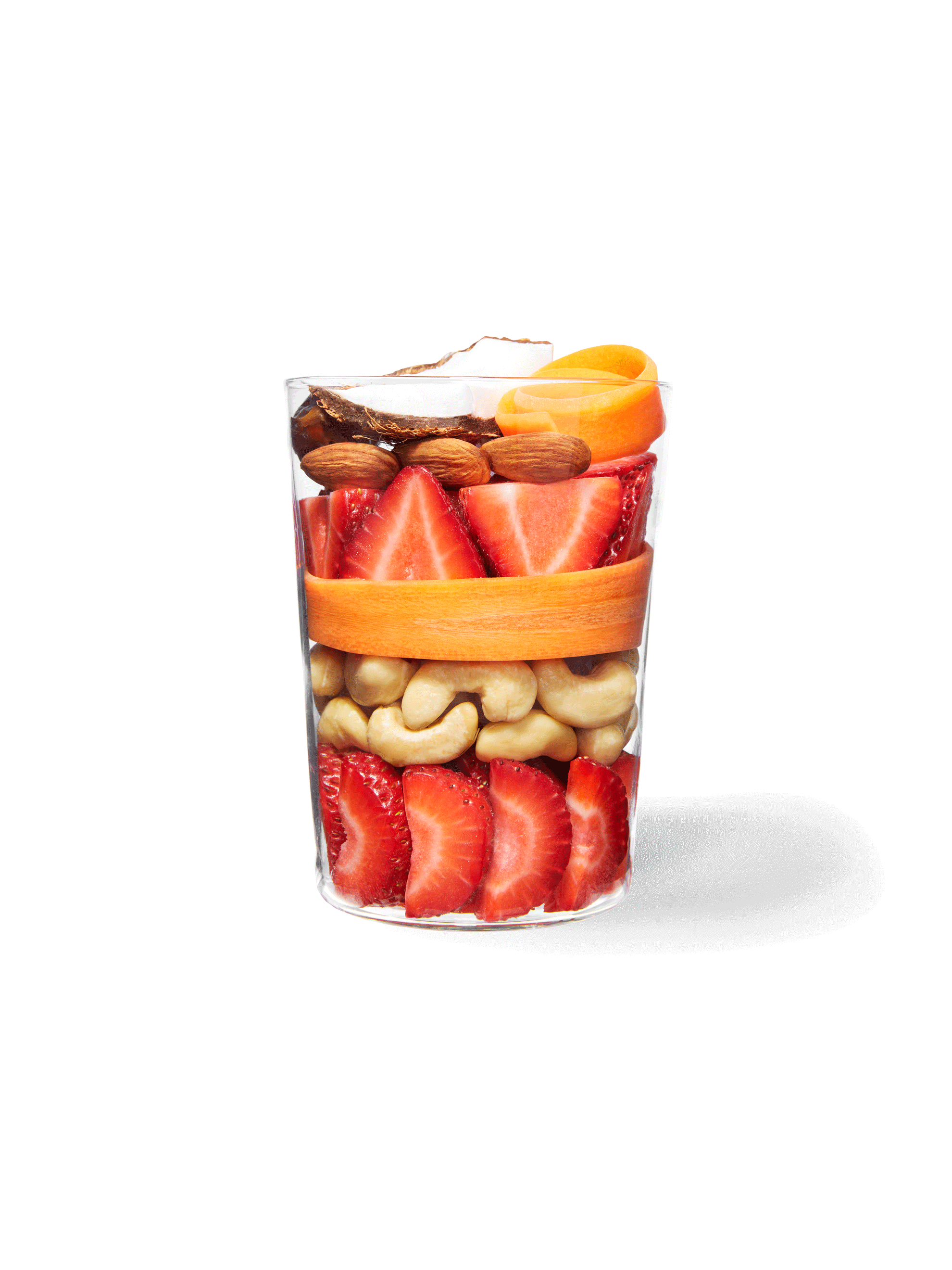 Strawberry + Cashew Smoothie Deconstructed Ingredient Image