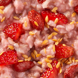 Close up ingredient image of Daily Harvest Strawberry + Goji Berry Oat Bowl.