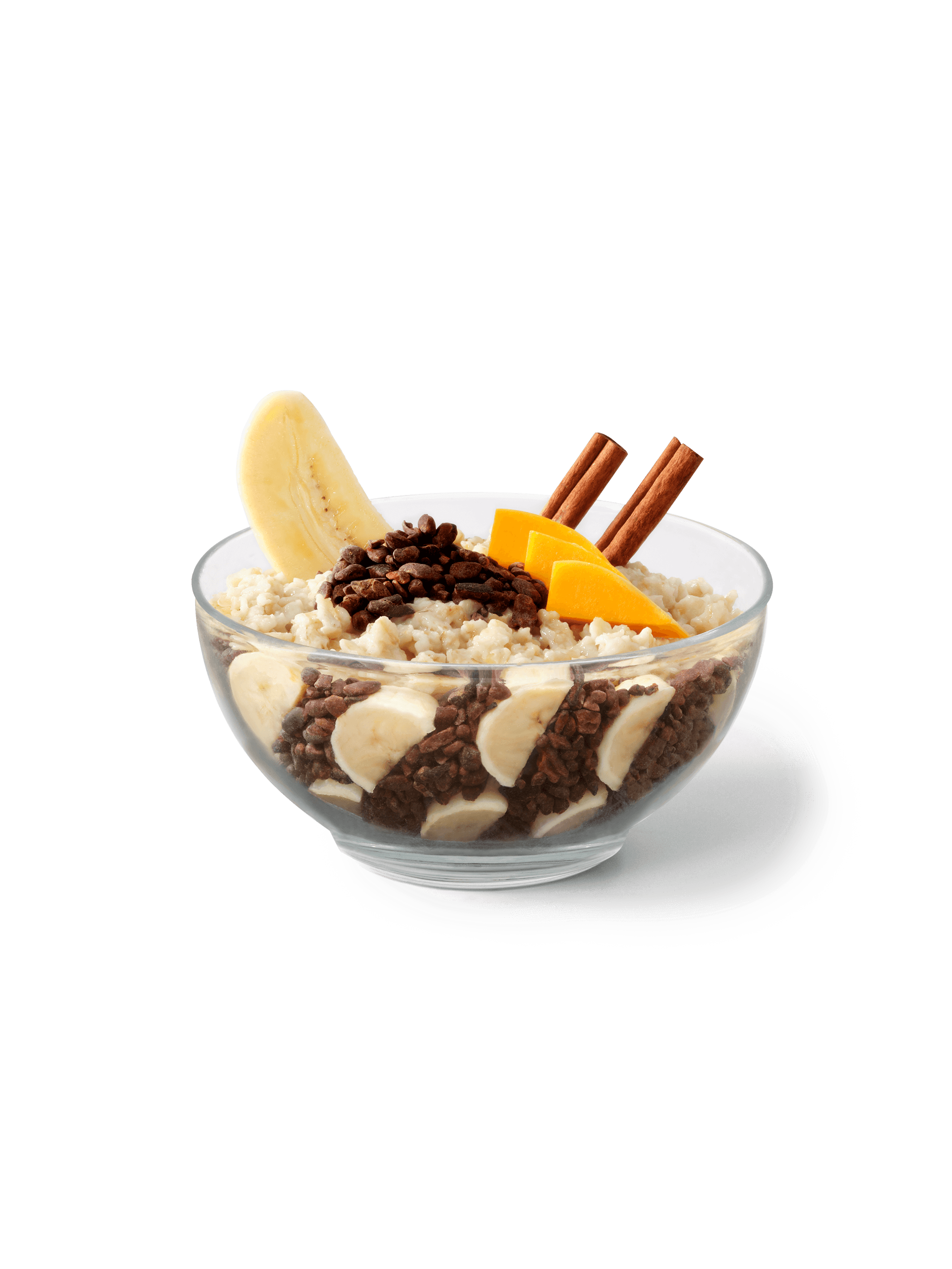 Image of Daily Harvest's Cinnamon + Banana Oat Bowl prepared with garnish. 