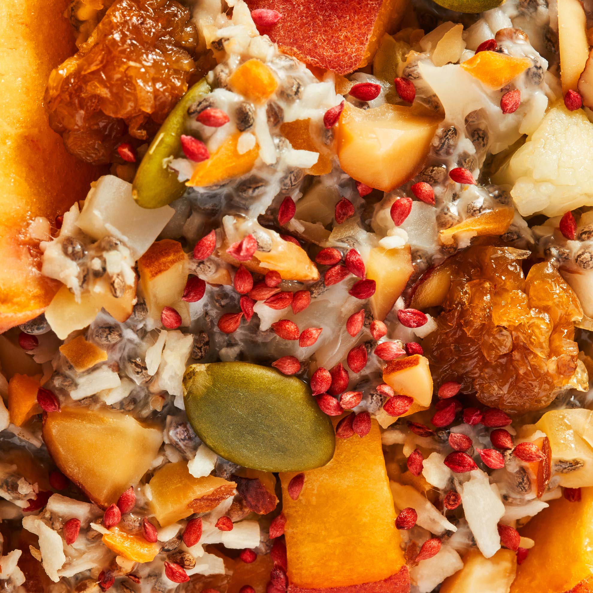Close up ingredient image of Daily Harvest Peach + Cinnamon Bowl.