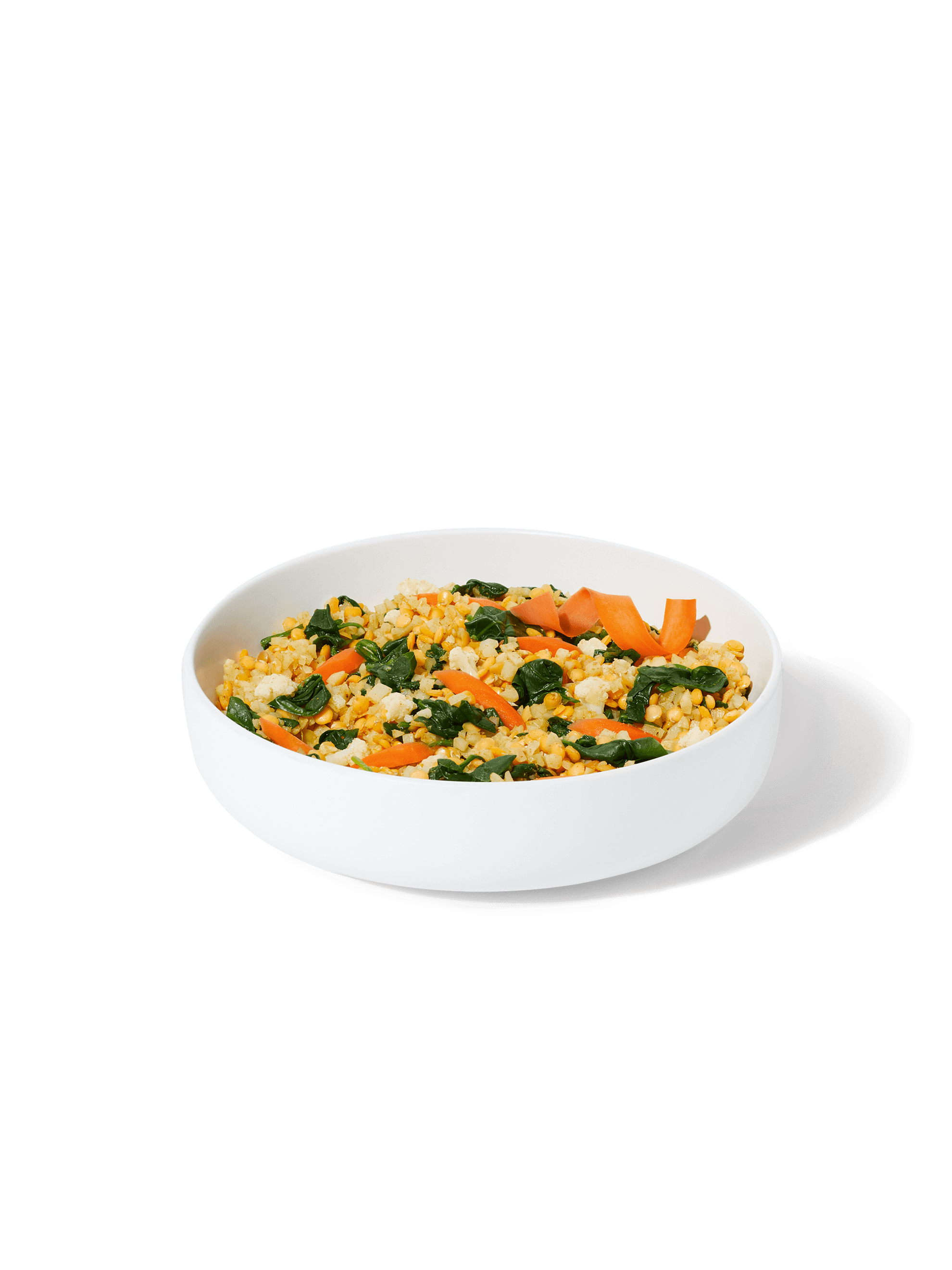  Image of Daily Harvest Red Lentil + Cumin Harvest Bowl prepared in a bowl.