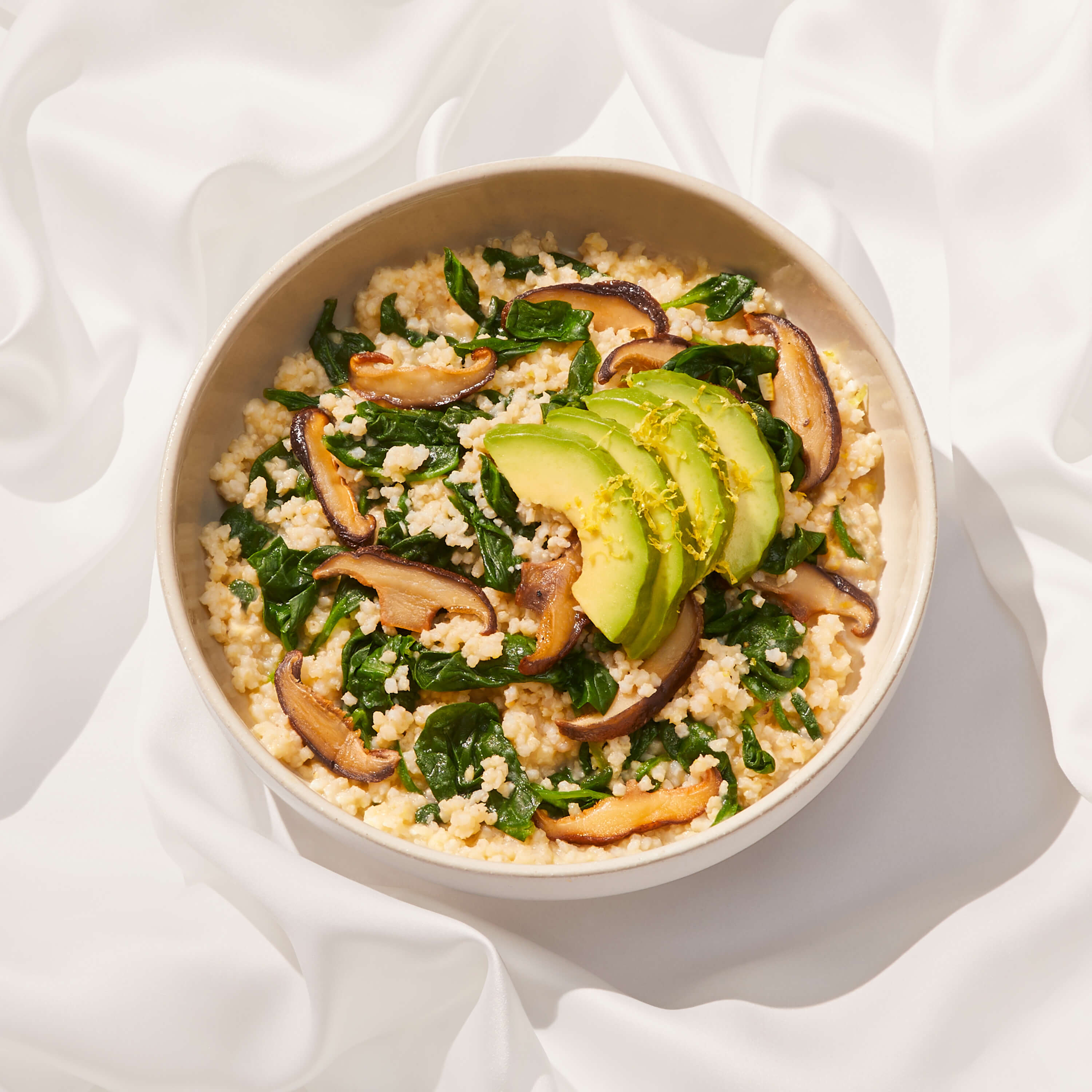 Daily Harvest Spinach + Shiitake Grits Harvest Bowl