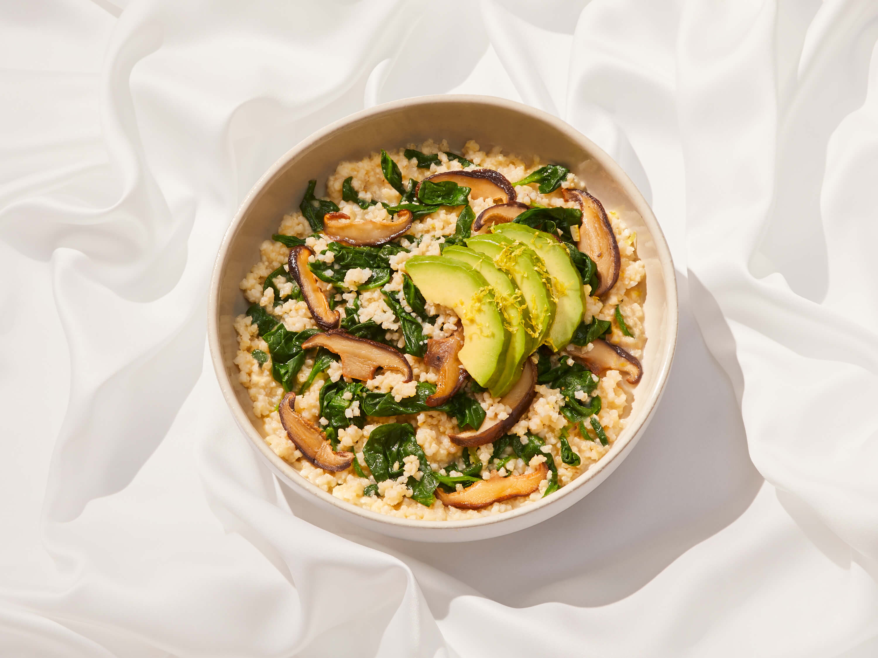 Daily Harvest Spinach + Shiitake Grits Harvest Bowl