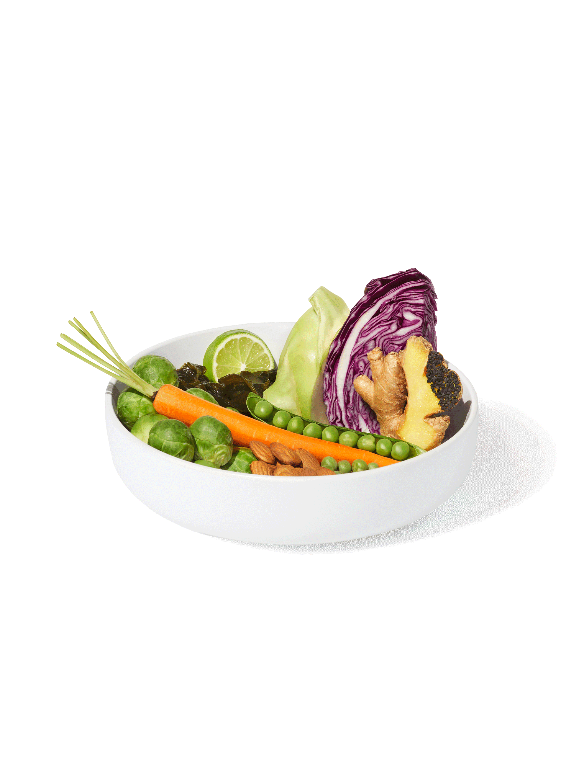 Ingredient image of Daily Harvest Brussels Sprouts + Sesame Harvest Bowl plated.